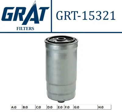 GRAT 15321 Mazot Fıltresı  Vw  Passat 1.9 Tdı Audı  A4 1.9tdı  Volvo 850-S70-V70 D5252t 028127435A