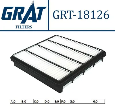 GRAT 18126 Hava Fıltresı - Toyota  Landcrıser 08/  4.5 D4d V8  1780151020 N1322110 TA1693 ADT322105 AP1436 CA11270 J1322075 E1763L FA264S A1521