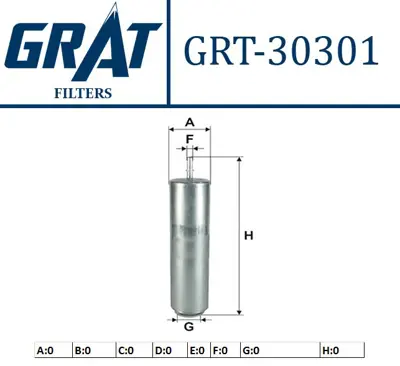GRAT 30301 Yakıt Fıltresı Bmw M47/57n-N47 / E90-E91-E92-E93 13327793672 KL579D P10089 ST6103 WK5001 F026402085 PP9762 13327788700 FS0025 ADB112301