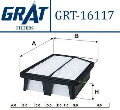 GRAT 16117 Hava Fıltresı - Hyundaı  Ix35 11/12/Kıa  Sportage 11/12  281132S000 QFA0242 HA717 U935 CAF100935P PAA082 MD8508 ADG022116 1613722480 18407