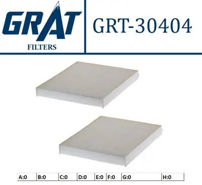 GRAT 30404 Klıma Fıltresı Bmw F01-F02-F04-F07-F10 64119163328 64116991537 64119272642 64119272641 64116809933 EC6292 AH3362 TSP0325330C CFA112202 PCK82932