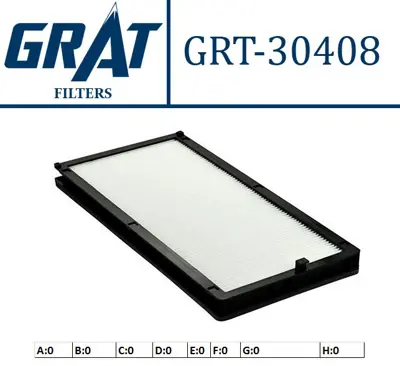 GRAT 30408 Kabın Fıltresı  Bmw 518ı-520ı-524td-525ı-525td-530ı-535ı-540ı 89-96  64311390836 CU3338 9187 3123190003 21651197 500221 1987432032 E959LI LA177 NC2060