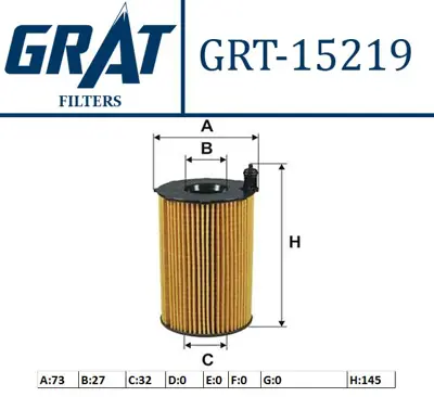 GRAT 15219 Yag Fıltresı  Audı  A7 3.0tdı 10-/ A8 3.0tdı 10-/ Q7 3.0tdı / Vw Touareg / Porsche Cayenne 11- 059198405