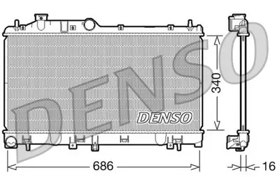 DENSO DRM36007 Su Radyatoru Subaru  Legacy - Outbacy 03/ 701204 8MK376775794 45119AG010 45119GA010 45111AG010 PL062934 59116 45119SC010 53700 51002066