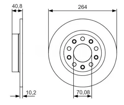 MGA 50445 Fren Dıskı Arka Alfa Romeo Gıulıetta 10-  51815313 51912593 92230203 BS6005 8946041 986479C41 55302 15013 BG4315 51806283