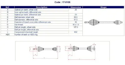 METELLI 17-0106 Aks Komple R12 7701348085 301850 7701498699 T99099 7701348086 7711106127 456T 3029000 7701498786 7701568068