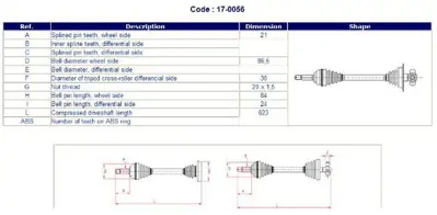 METELLI 17-0056 Aks Komple Sol Abssız Clıo Iı Kangoo Symbol 1.4 E7j 7kj 1.5 K9k 1.9 F8q 7700110484 7700103731 8200410080 250004 7700115011 7711135246 7700106007 7701352770 7700108248 21066