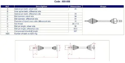 METELLI 17-0058 Aks Sol Peugeot  306-405 1,8 1,9 2,0 327211 327210 400092 151177 327202 327379 75903S 327371 327381 95615878