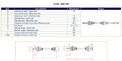 METELLI 17-0145 Aks Abs Lı Sag Fıat  Scudo / Peugeot  Expert-806 / Cıtroen  Jumpy 1,9td 327306 32735Y 9626084088 32737E 9617408288 3273S1 9617408280 327315 170145 LA3159