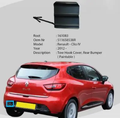ROOT K161083 Arka Tampon Cekı Kapagı -Boyanır Tıp- Renault  Clıo Iv 12- 511658538R