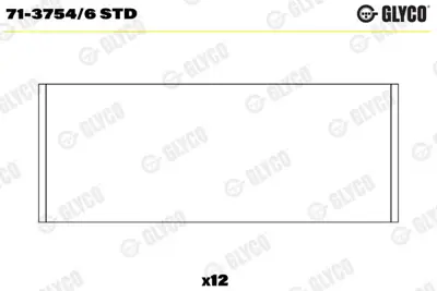GLYCO 71-3754/6 STD Kol Yatak Std Volvo  S80 98-06 S90 96-98 Xc90 02-06 960 I-Iı 3531614 1270485 CR1657SV050 91807222 CR1657SP050 7137545 CR1657SV CR1657SP CR1657SV025 CR1657SP025