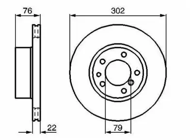 MGA 50523 Fren Dısk On Hava Kanallı 302-5  Bmw  Serıes 5 E34 520ı 530ı 90 - 96  DDF211 34111158040 634810 561478J 24230E 1062024 DBA974 DF278 186126 BBD4896