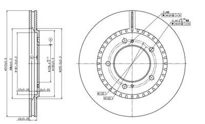 MGA 50557 Fren Dıskı On Havalı-310-5-Suzukı  Grand-Vıtara 98/05  60209979SX 5521165D11 V555 5521165D14000 C38000ABE 84928436 DI811 604807005 24012202001 6041561