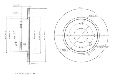 MGA 50607 Fren Dıskı On Duz 239.7 Mm  Ford   Escort 1.3 Fıesta 1.3 1.4  5022652 8516476 BS7386 98200050901 800168 BDC3611 186162 609400 142263 3385