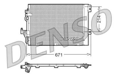 DENSO DCN20009 Klıma Radyatoru Opel  Astra H 1.4 1.8 / Zafıra A-B 04-  16×671x214 1850096 93178958 52400555 13129192 8FC351301761 37005366 5052305366 94767 OL5366 82D0226198MA