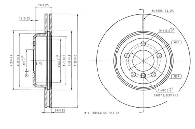 MGA 50535C Fren Dıskı On Bmw  5 Serısı F10  2010--   Coating-Kaplamalı 20104803 34116794429 RT4556HPGLT5 RT4556GLT3 D6154810 RT4556HPGLT6 RT4556GLT6 34106883506 9C41013 DF6616S
