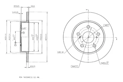 MGA 50737 Fren Dısk Arka Ø274-5-Toyota   Corolla 1.8 Vvti Hybrid 2019/   42431-02320