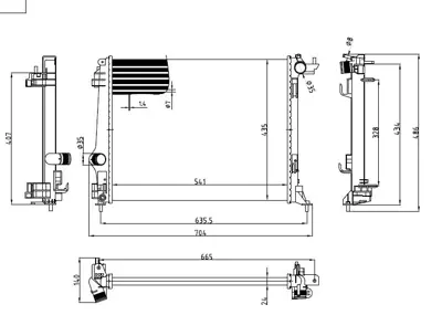 MGA 80486 Su Radyatoru Mekanık Renault: Megane Iv  1.6 Dcı Sedan  15- / Talısman 1.6 Tce /Grand Scenıc  16- 214102235R CR1698000S 606474 701662 59257 214108607R 8MK376781284 RT2647 43012711 M0231350