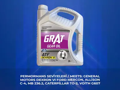 GRAT 690903/S Atf Vı 3 Lıtre Atf-6 Dextron 6 Sarı 