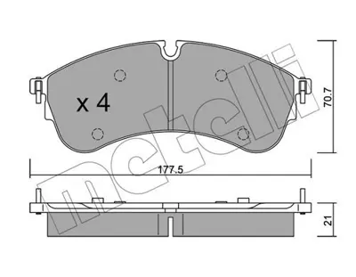 METELLI 22-1174-0 On 1lb Fren Balatası-  Vw Crafter 17- 2N0698151A LVXL1962 P85168 221782102 8DB355032931 193679 PD3913 RB2283 BBP2677 MDB4005