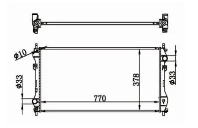 MGA 80554 Su Radyatoru  Brazıng  Klımalı Ford Transıt V184 2.4d 01-06  1103120 731756 980VW12006 60496 3002124 8MK376715331 539504A AI2124 AIA2124 CR423000S