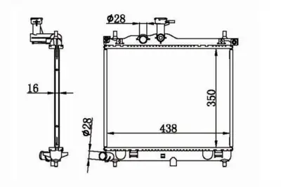 MGA 80636 Su Radyatoru  Brazıng Hyundaı I10 08-14 M/T 253100X000 253100X300 253100X060 253100X330 1283116 733265 PL812595 KHY2291 R14261 DRM41012