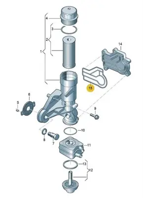MGA 942737 Yag Fıltre Kutuk Yan Kapak Conta-2 Lı Paket Vw Crafter 06-16  Lt 04-07 074115405T
