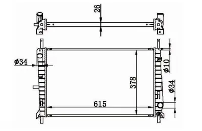 MGA 80556 Su Radyatoru Brazıng Ford: Mondeo 2.0  Ztece  93-00  18002165 5055798 7358424 110006 62056A 1029616 6899900 1029617 1053071 7358425