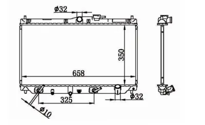 MGA 80675 Su Radyatoru Brazıng Honda Accord 2.0 16v A/T 90-93 19010-PT1-901