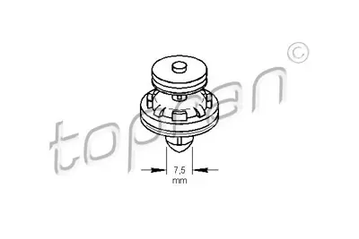 TOPRAN 110530001 Kapı Doseme Klıpsı Vw Caddy 04-17  Crafter 06-16  Golf 04-14  Passat 06-11  Polo 02-18 6Q0868243 110530 551105 55656 28009309 6Q0868241 50267052 5607 KE237 10723