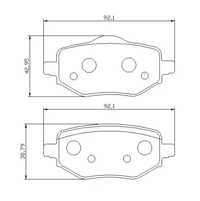 MGA 55762 Fren Balatası Arka-Peugeot   2008 2018//  1680301680 1643574280 2619801 RB2418 MDB4279 FDB5197 RA12930 182418 KBP10009 2619817515