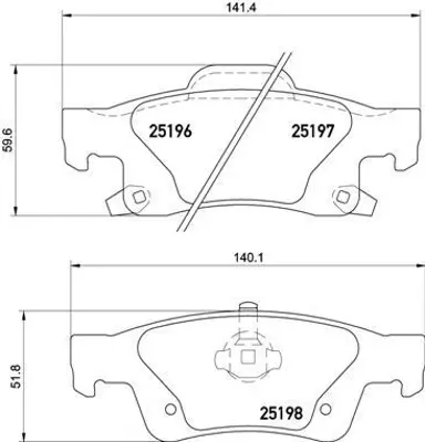 MGA 55764 Fren Balatası Arka-Jeep   Grand Cherokee Iv 3.6 V6 4×4 2010// Jeep   Grand Cherokee Iv  3.0 Crd V6 4×4 2011//                68052386AA MDB3165 9430 181989 144602 GDB4448 P37016 2209280 344080 A0054209320