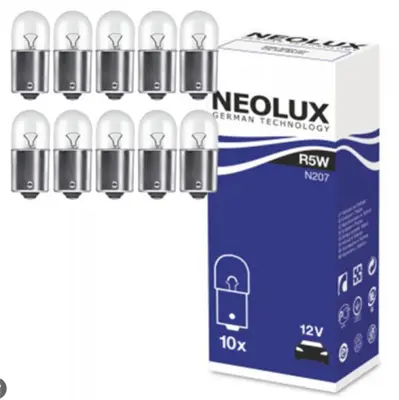 OSRAM N207 Neolux Metal Dipli Ampül Standart 12v R5w 67 N207 Watt  5 Watt Volt   12volt 
