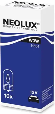OSRAM N504 Neolux Dipsiz Ampül Standart 12v W3w N504 Watt  3 Watt Volt   12volt 