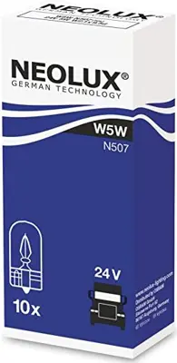 OSRAM N507 Neolux Dipsiz Ampül Standart 24v W5w Dipisz N507 Watt  5 Watt Volt   24volt 