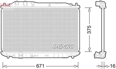 DENSO DRM40028 Su Radyatoru Honda Cıvıc 06- 671×375×16 19010RNAA01 357200 735238 53534 25002187 105107 D74021TT HD2187 9002345 1193025