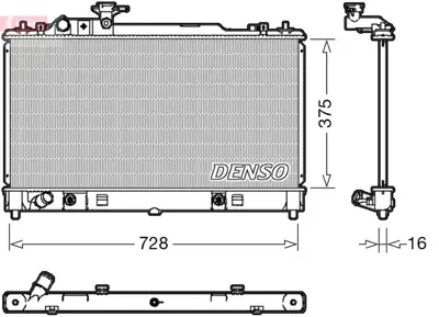 DENSO DRM44029 Su Radyatoru Mazda 6 02-07 LFH415200B 68550 LFH415200A PL062645R DRM44029 MZ2223 27002223 KMZ2223 59224 MZ2222