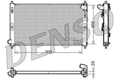 DENSO DRM45032 Su Radyatoru Brazıng Peugeot  407 04- C5 08 - Xsara 01-05 2.0 16v-2.0hdı  Mt 1330T0 8MK376790591 52234 KMT2201 1608172380 MT2201 140069N MT2207 1330V1 105174