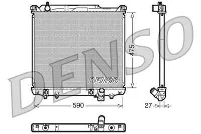 DENSO DRM47020 Su Radyatoru Suzukı  Grand Vıtara 2.7  01-03 60522097 1770052D30 CR1515000S 1770052D20 DRM47020 320038N 1770052D31 KSZ2097 RDA143035 320023N