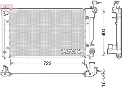 DENSO DRM50098 Su Radyatoru Lexus Is Iıı -E3- 250   400×736x16 13- 1640031870 646948 DRM50098 210287N TO2729 107971 CU2968 CU13477