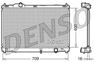 DENSO DRM51008 Su Radyatoru Lexus Gs -S19-  300  400×709x16   05-11 1640031370 376282 701564 TO2495 53039 105414 CU2782 DRM51008 PL011788 53002495