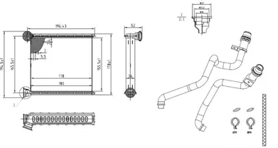 MGA 80806 Kalorıfer Radyatoru Vw Golf 10-14  Jetta 11-18 5C0819031 811536 57016700 8FH351511624 AH252000S 73942 49016N 107734 55073XL9 M2300670