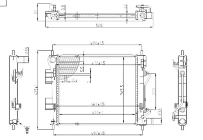 MGA 80807 Su Radyatoru Brazıng 22mm Hyundaı I10 13- 25310B9150 25310B9050 675025 59262 CR2266000S HY2589 PL813487 8MK376909154 DRM41018