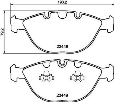 HELLA 8DB 355 009-921 Dısk Balata On-Bmw X5 E-53 / 4.6 İs /4.8 İs 958 34112180420 PA0131AF 6115292 363700201300 13046071702 BP1403 FDB1618 2207710 PNT0331