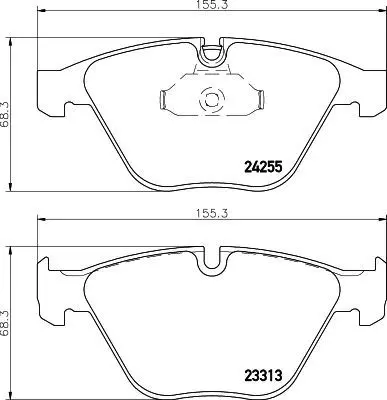 HELLA 8DB 355 013-931 Fren Balatası  Bmw E90-E91-E92-E93 On  34112288858 34116780711 34112288861 34112288859 2331301 BD1423 986TB3033 601027 5P1509 37669