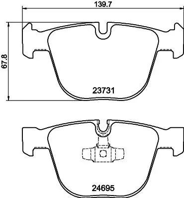 HELLA 8DB 355 014-141 Fren Balatası Arka Bmw  F01-F02-F07  34216775342 13047072742 34216793025 192961 355014141 237311701 181896 89220 PA1813 BBP2116