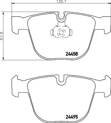 HELLA 8DB 355 013-171 Fren Balatası Arka Bmw E70-E71 5.0 34216783555 BPA089200 289200 89200 MDB2879 CBP01794 607260 37371 2445801 BBP2188