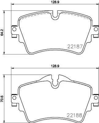 HELLA 8DB 355 023-091 Fren Balatası On Bmw 1f52-2f45-F46-X1 F48-X2 F39-Mini F54-F55-F56-F57-F60 2159908 159908 34106863293 5P1987 RB2211 PCA159908 BPM159908 BBP2526 PAD2030 34106874034