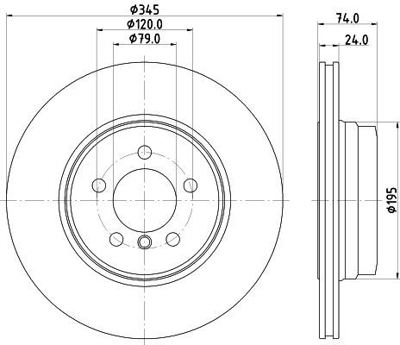 HELLA 8DD 355 122-251 Fren Dıskı Arka Bmw   7 Serıs E65-E66 03-09 34216765889 150343852 9A71211 DDF1936 3082501 DDF1936C1 BDC5931 24012402131PRPCSMS 34216864054 BS7632C