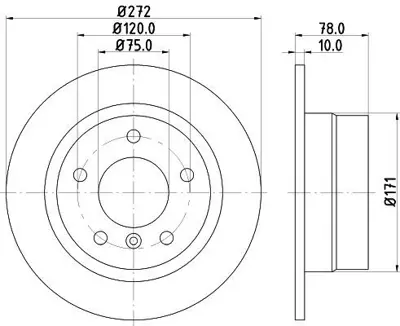 HELLA 8DD 355 104-261 Fren Dıskı Bmw E36 Arka Compact 24011002111 92072303 B1G21002111 6758553 B2501P 34211160809 8830210 BMW114 16338OE 562007J
